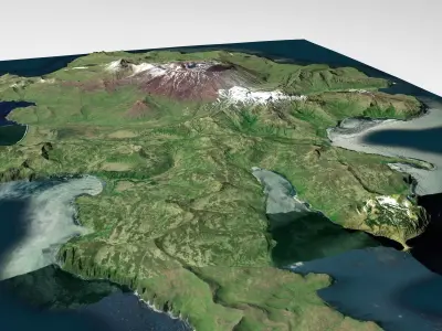 Akutan Island Alaska USA 3D model