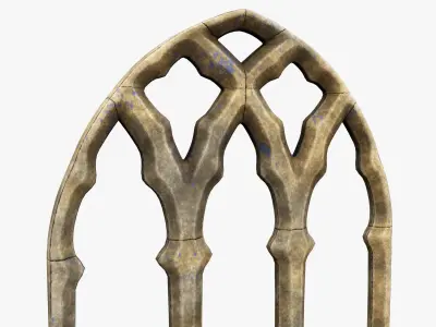 Medieval window Low-poly 3D model