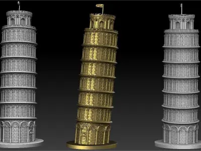 Pisa Tower 3d model for 3d printing 3D print model