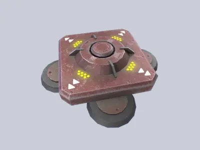 Sci fi trap Low-poly 3D model