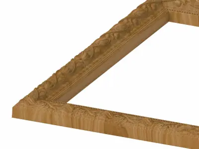Carved picture frame STL 3D model 141