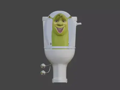 skibidiengshrek SKIBIDI 3D model