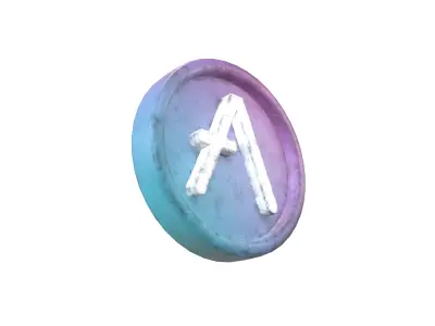 Cartoon Aave Coin v1 002 Low-poly 3D model