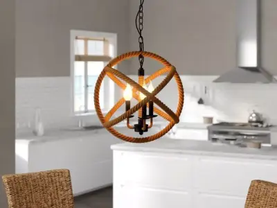 Pranet Light Globe Chandelier 3D model