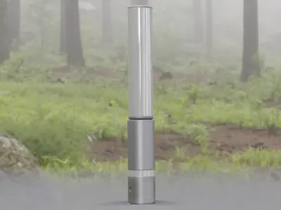 Low-Poly Basic Light Column 30 - Street Light Set-9 Low-poly 3D model