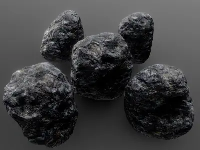 Rock Pack Low-poly 3D model get