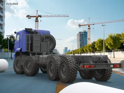  Kamaz 6560 Truck Blue Rigged 