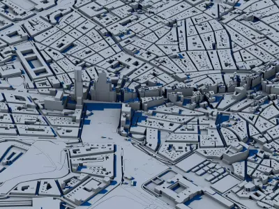 Madrid City 3D Model Spanish Capital Urban Landscape  3D print model