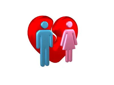 Divorce Symbol v1 010 Low-poly 3D model