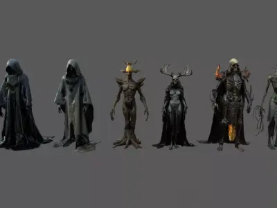 Fantasy Creatures Pack 1 Low-poly 3D model