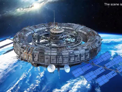  Futuristic Space Station Structure 