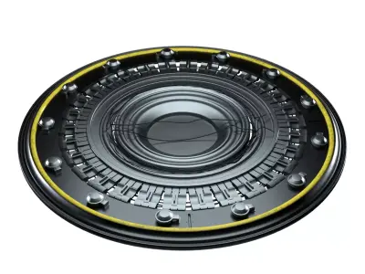 Sci-Fi Platform Cyberpunk Laboratory  Low-poly 3D model