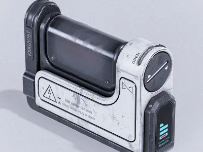 Sci-Fi Container Device Low-poly 3D model