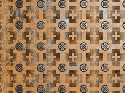 Weared Metal Plate PBR Seamless Texture