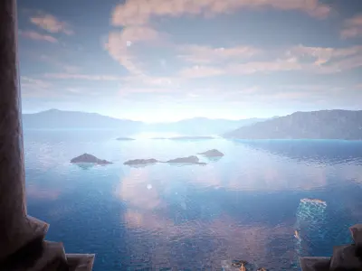 Lighthouse Island  High Quality Environment Low-poly 3D model