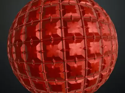 Red Metal Sci-Fi PBR Seamless Texture
