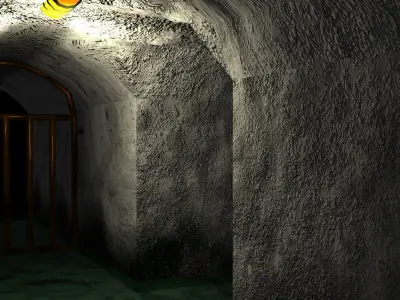 Tunnel with light in it Free low-poly 3D model