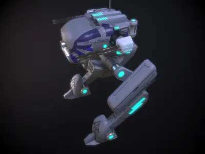 Sprinter light Mech  Low-poly 3D model
