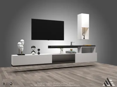 Tv stand Vo1 Collection - Furniture Free low-poly 3D model