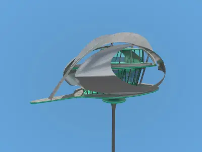 Futuristic Architecture Skyscraper 07 3D model