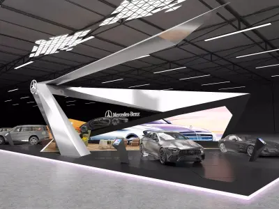 Exhibition Stand Stall Booth Low-poly 3D model