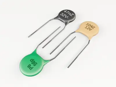 electronic components Low-poly 3D model