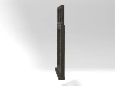 Medieval Window Double Top Lead and Glass 3D Model Tudor Low-poly 3D model