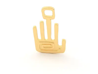 Native American pendant Hand 3D print model