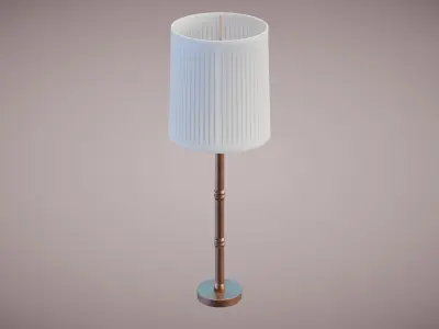 Bamboo Buffet Table Lamp Low-poly 3D model