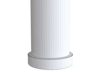 West Elm Pillar Table Lamp Marble 3D model