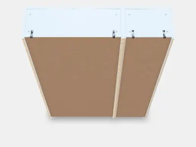 BILLY  OXBERG Bookcase with panelglass doors 1 Low-poly 3D model