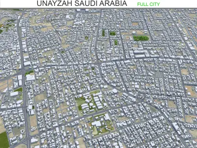Unayzah Saudi Arabia Low-poly 3D model