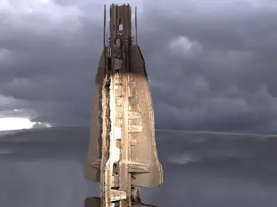 Ancient funnel Tower  3D model