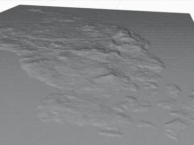 san juan island full 3d model terrain Low-poly 3D model