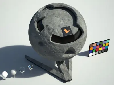 Rough Concrete Material - V-ray Shader  Texture