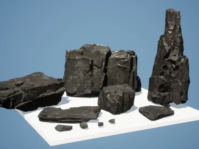Rocks Pack Low-poly 3D model purchase