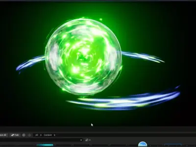 Unreal Engine 5 Magical VFX Energy Orbs effect animation 3D model