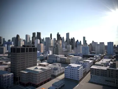 City 03 Low-poly 3D model