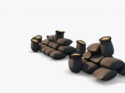 Bag 01 Low-poly 3D model