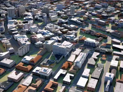 City 25 Low-poly 3D model