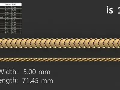 Mens Bracelet Gents light weight Bracelets chain 3DPrint Model 3D print model