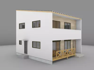 House model for background 13 Low-poly 3D model