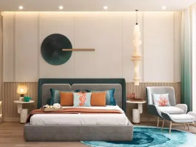 Bedroom - Beach House Scene 3d Model 3D model