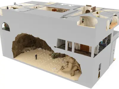 Jabbas Palace Complete set with Bazaar 1-18 scale kenner hasbro 3D Model Pack