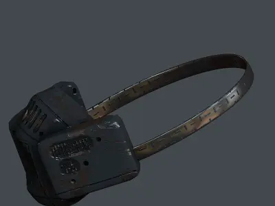 Gas mask helmet 3d model scifi Low-poly 3D model Low-poly  Low-poly 3D model