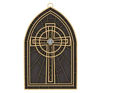 Church Window Pendant 3D print model