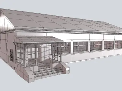 SOLDIERS CANTEEN Low-poly 3D model