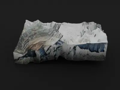 Annapurna IV Low-poly 3D model
