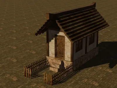Medieval House 10 Free low-poly 3D model