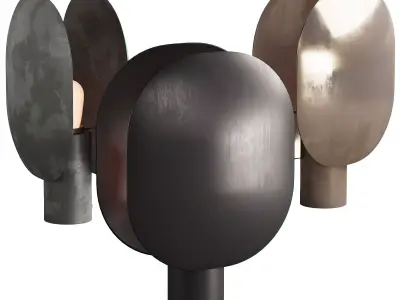317 lighting fixtures 24 101 copenhagen Clam Table Lamp 3D model